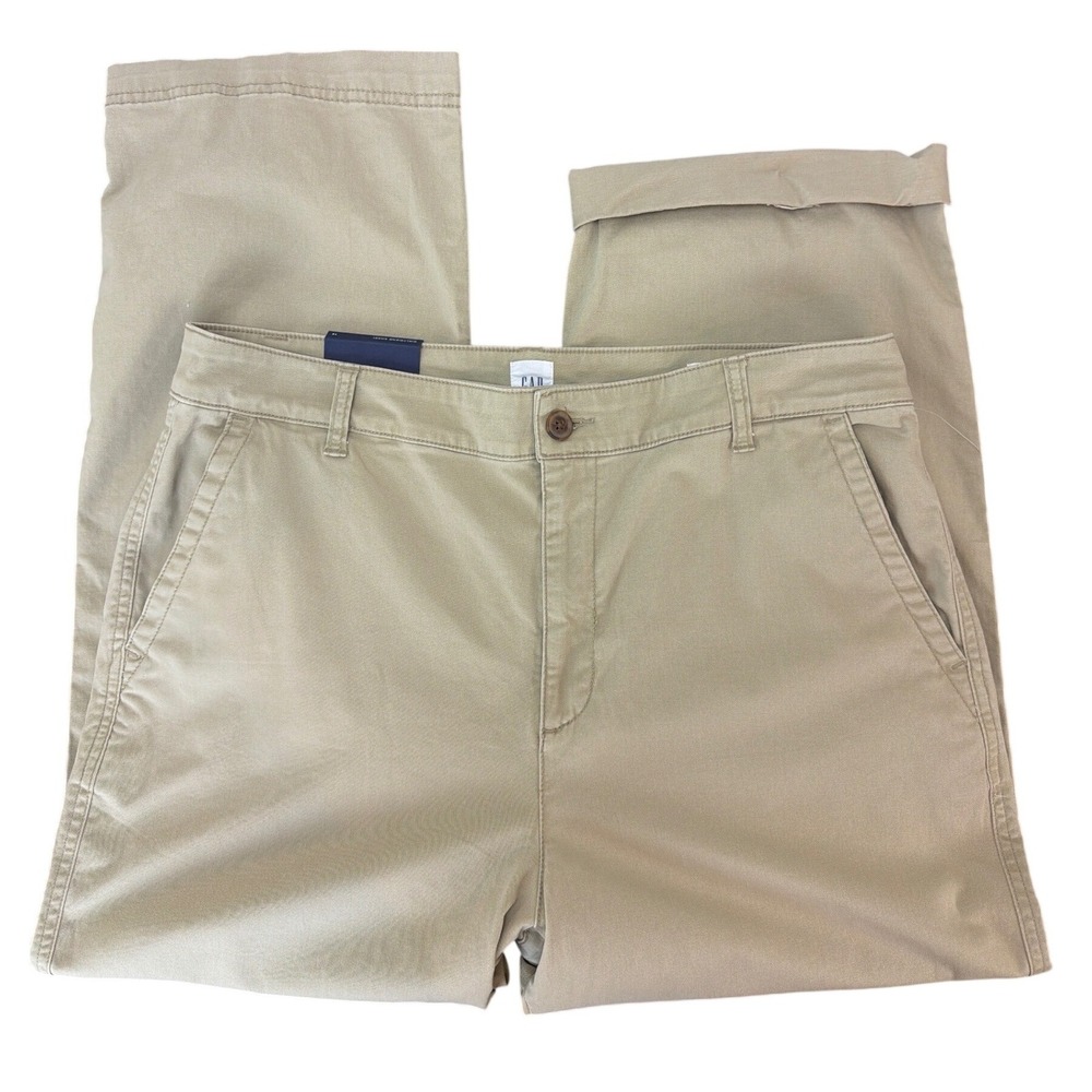 Gap Girlfriend Khaki Stretch High Rise Pants Size 14